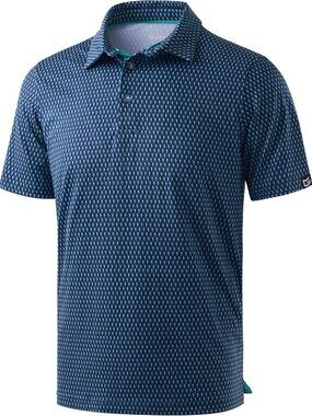 Men's : Tibetan_seahorseFlowers Golf Shirt Short Sleeve Dry Fit Moisture Wicking